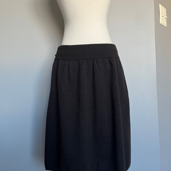 Eileen Fisher 100% Merino Wool Brown Midi Casual Winter Skirt - Picture 6 of 11